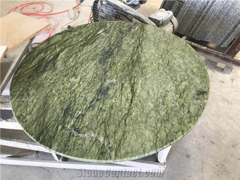 Green Marble Stone Top, Ming Green Round Tabletops