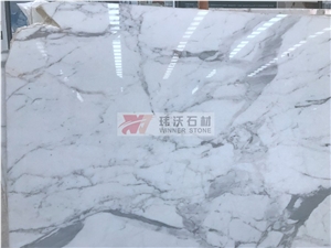 Honed Surface Bianco Statuario Venato Marble Slab