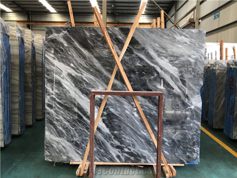 Ice Grey Marble Slab Flooring Tiles