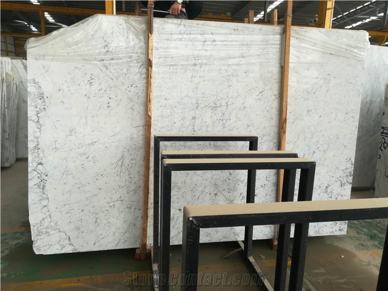 Italian White Statuaio Marble Polished Slab Tiles