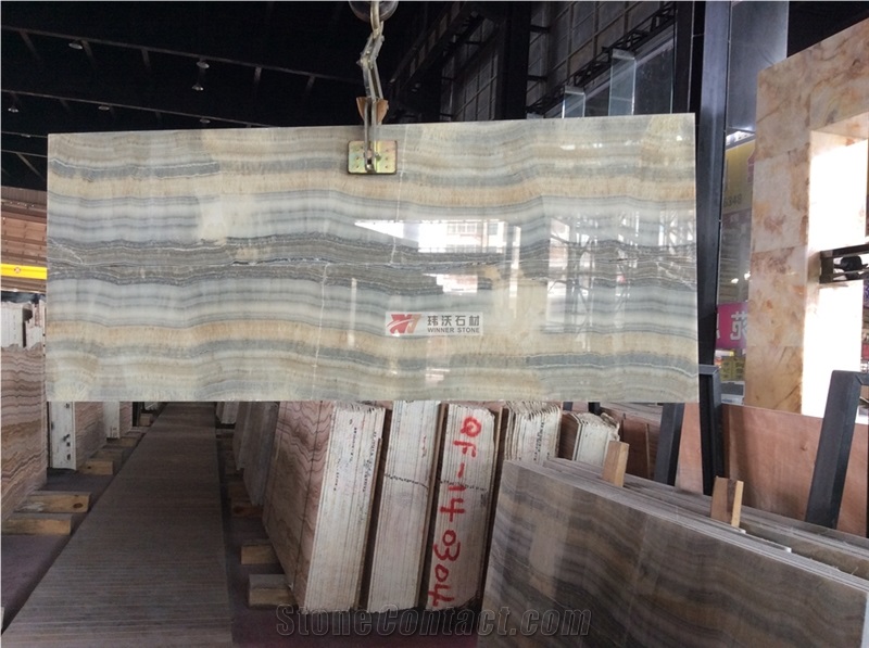 Natural Bamboo Wooden Onyx Slab Tiles