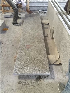 Padang Light Granite Step Treads and Stair Riser
