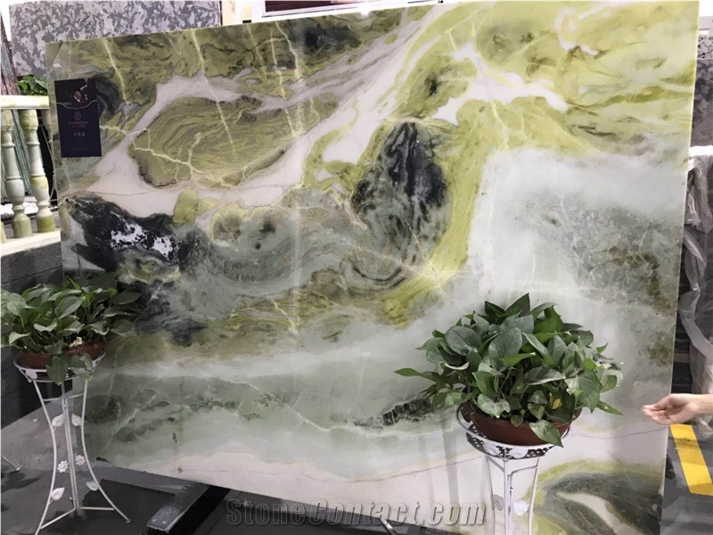 Painting Green Marble Slabs