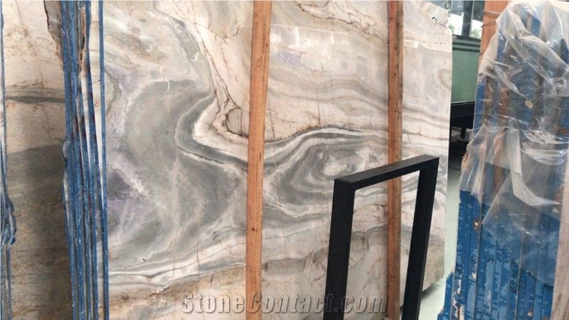 Palissandro Blue and White Marble Tile Flooring