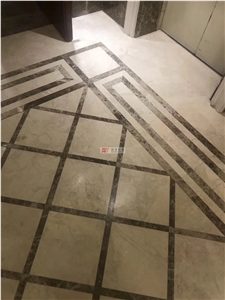 Polished Emperador Light Marble Slab Floor Tiles
