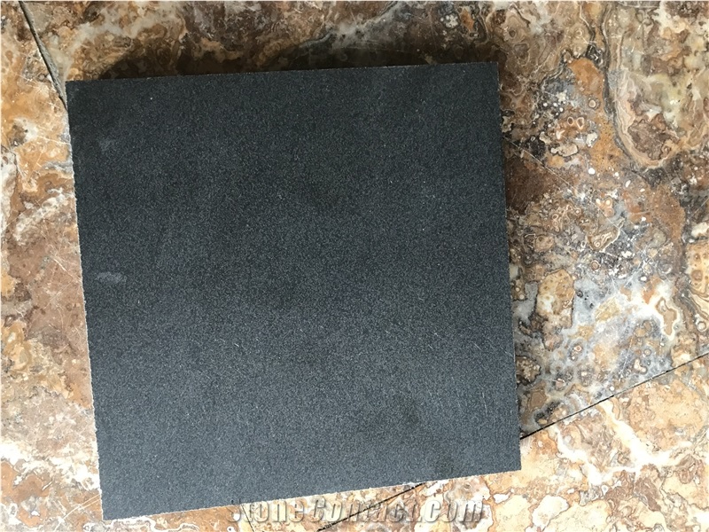 Polished Honed Flamed Mongolia Black Granite Tiles