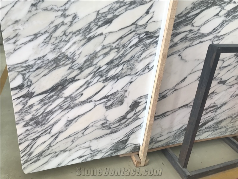 Polished White Statuary Marble Flooring Tiles