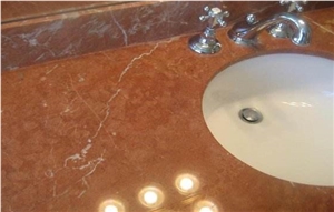 Rosso Alicante Red Marble Bathroom Vanity Tops