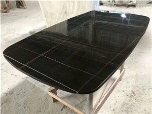 Saint Laurent Black Marble Slab Coffee Table Top