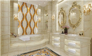 Sofitel Gold Beige Marble Wall and Floor Tiles