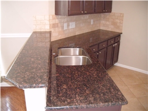 Tan Brown Granite Kitchen Custom Countertops
