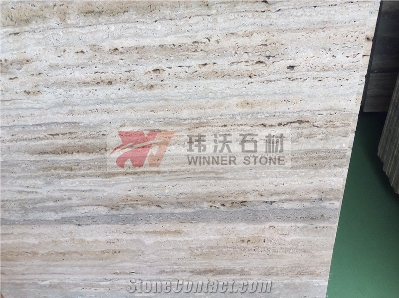 Unfilled Honed Finished Silver Travertine Slabs