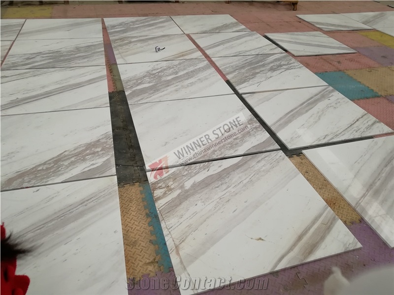 Volakas Drama Semi White Marble Flooring Tiles