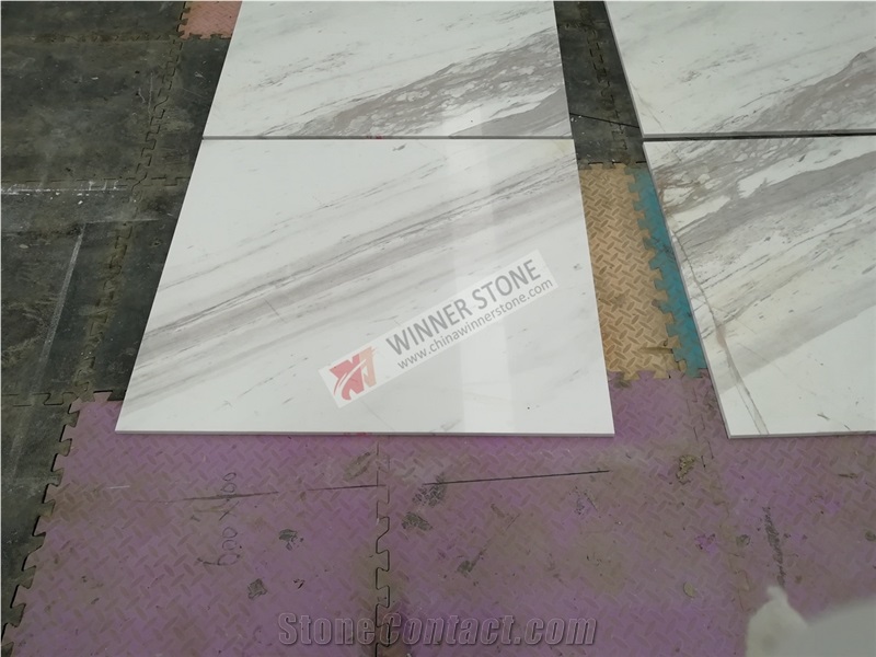 Volakas Spider White Marble and Marble Floor Tile