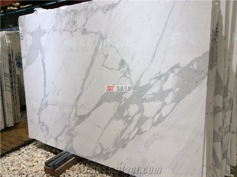White Calacatta Statuario Marble Slabs