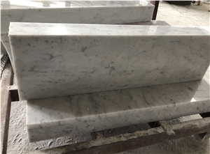 White Carrara Marble Spiral Starircase Step Tiles