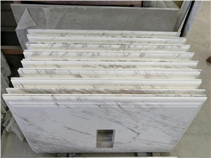 White Marble Countertops for Bathroom in Hotel