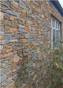 Yellow Slate Wall Cladding Ledging Stone