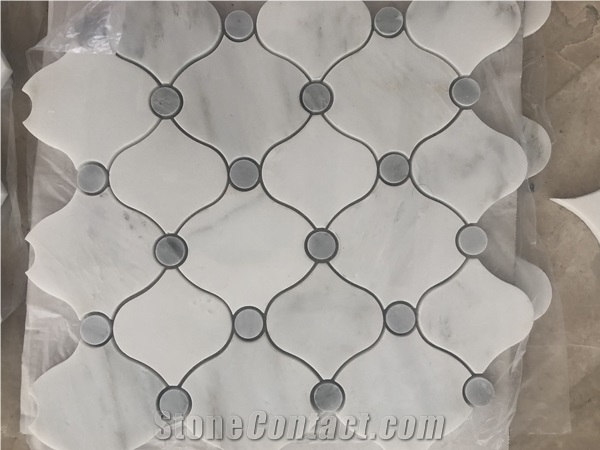 Lantern Types Polished Marble Mosaic Pattern
