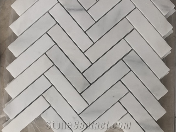 Strip Rectangle Shape China Marble Mosaic Pattern