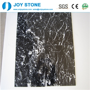 Cheap Chinese Black Nero Marquina Marble Tiles