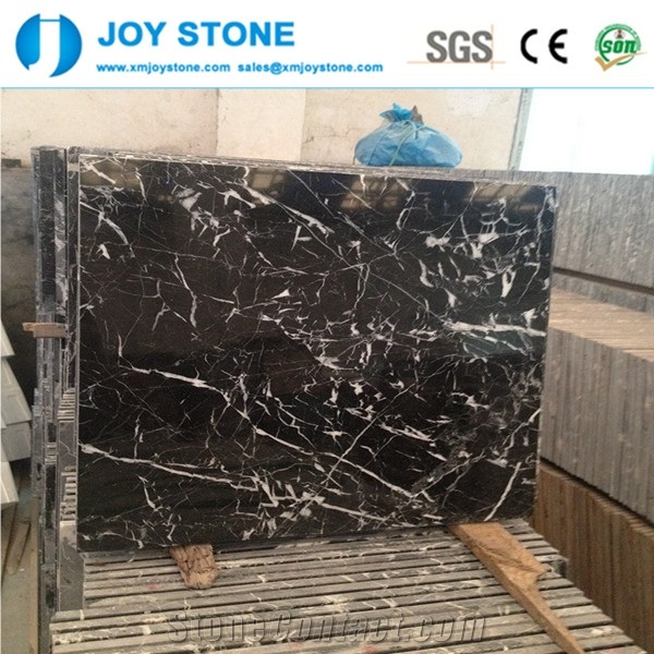 China Nero Marquina Marble Black with Vein Tiles