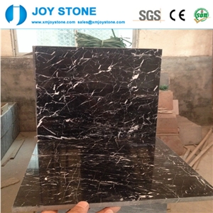 Chinese Cheap Black Nero Marquina Marble Tiles