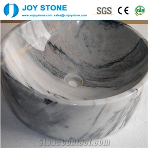 Wholesale Grey Marble Pedestal Stone Wash Basin