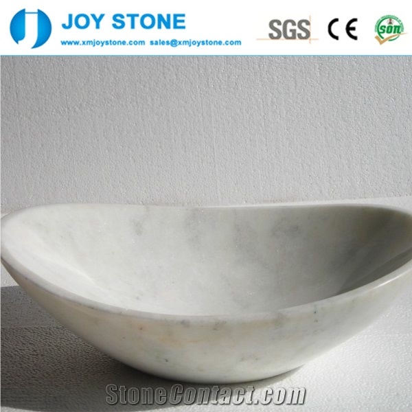 Wholesale White Marble Pedestal Stone Wash Basin