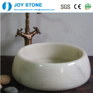Wholesale White Marble Vessel Stone Wash Basin