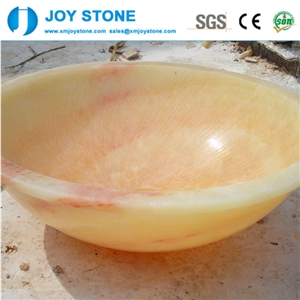 Wholesale Yellow Marble Vessel Basin