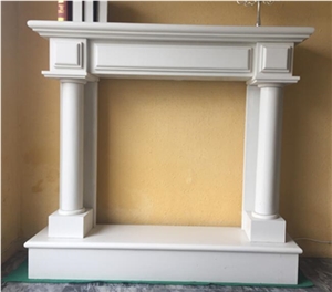 Artificial Stone Fireplace Column Carving Customiz