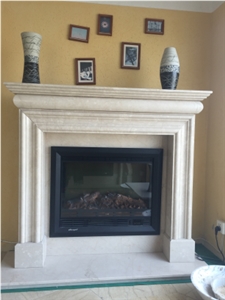 Botticino Classicomarble Indoor Fireplace Mantel