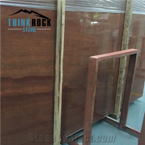 China Red Wood Grain Marble Slabs & Tiles