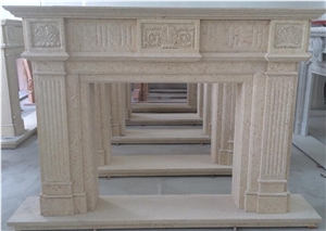 Fireplace for Home Sunny Light Marble 3d Carving