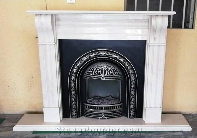 Galala Marble Fireplace Stone Mantels Indoor