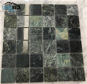 Green Flower Polished Marble Mosaic
