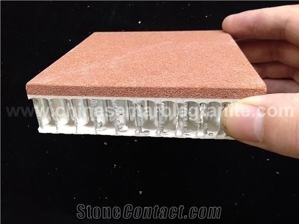 Red Sandstone + Al. Honeycomb Composite 25mm Panel