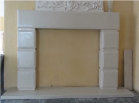 Royal Batticino Handcarved Fireplace, Mantel Cover