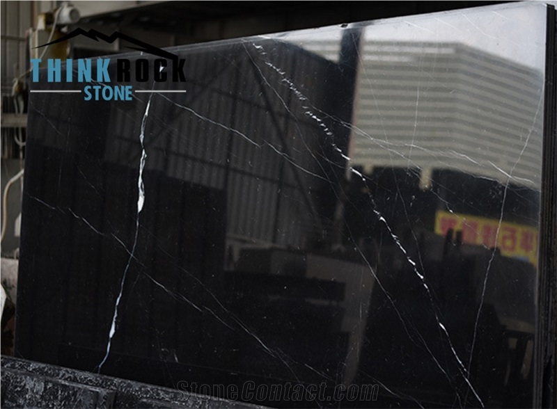 Spain Nero Marquina Marble Slabs Marble Tiles