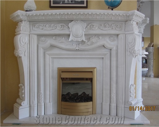 Xiang White Jade Marble Fireplace,Fireplace Hearth
