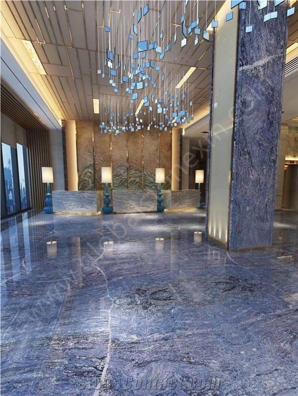Alpine Blue Granite Slabs Tiles for Hotel Walling