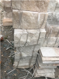 Beige Quartzite Cut to Size for Exterior Wall