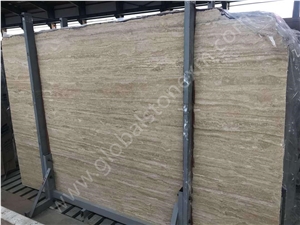 Beige Travertine Slabs Tiles for Wall Cladding