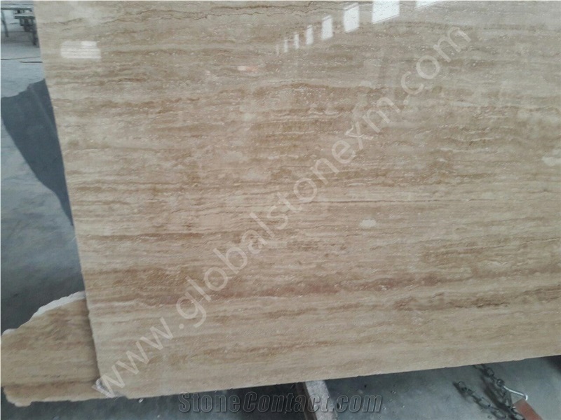 Beige Travertine Slabs Tiles for Wall Cladding