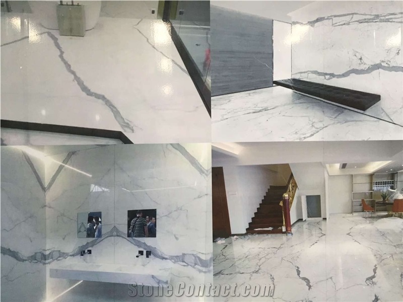 Calacatta White Marble,Italy White Interior Decor Entrance Hall