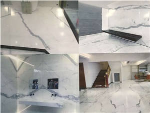 Calacatta White Marble,Italy White Interior Decor Entrance Hall
