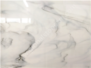 Calacatta White Nano Glass Stone Slab