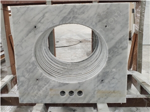 Carrara White Marble Vanity Countertops Polished