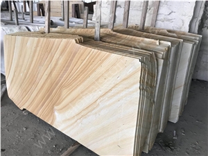 China Beige Wood Vein Sandstone for Exterior Decor
